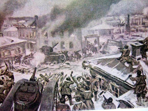 Рисунок бой в Тихвине